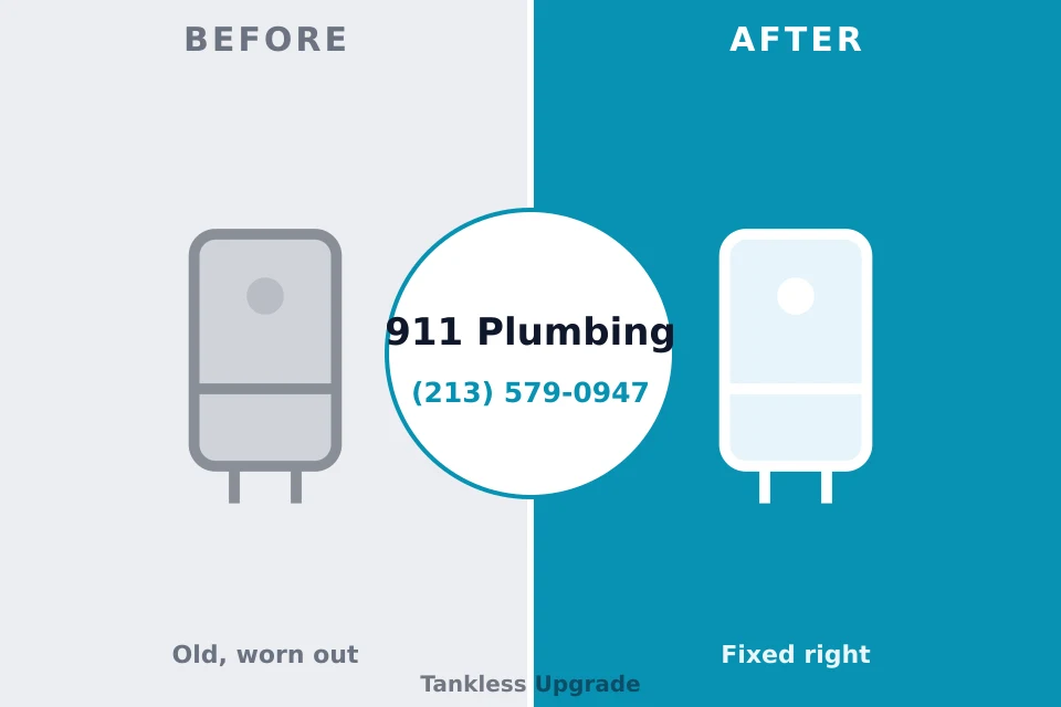 Before and after: plumbing company Moore, OK